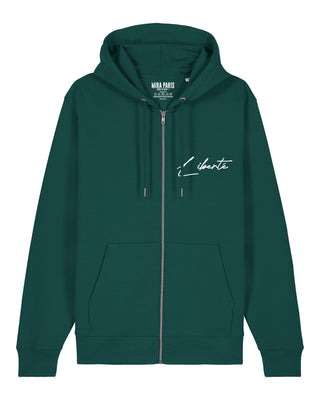 Hoodie à Zip Brodé "Liberté"