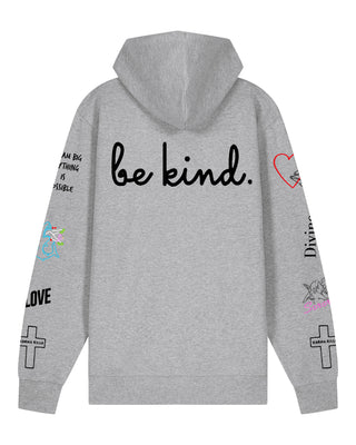 Hoodie à Zip Brodé "Be Kind"