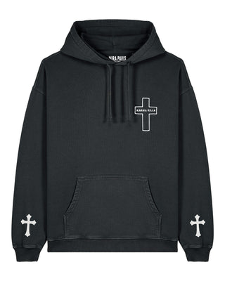 Hoodie Oversize Brodé "Karma Kills"