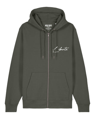 Hoodie à Zip Brodé "Liberté"