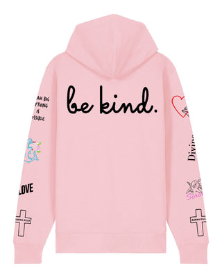 Hoodie à Zip Brodé "Be Kind"