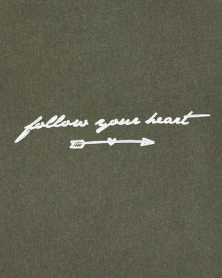 T-shirt Vintage Brodé "Follow Your Heart"