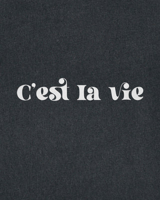 T-shirt Vintage Brodé "C'est La Vie"