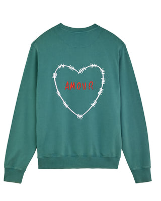 Sweatshirt Vintage Oversize Brodé "Amour"