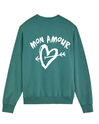 Sweatshirt Vintage Oversize Brodé "Mon Amour"