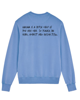 Sweatshirt Vintage Oversize Brodé "Karma is a B****"