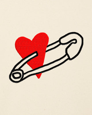 T-shirt Classic Brodé "Coeur Pins"