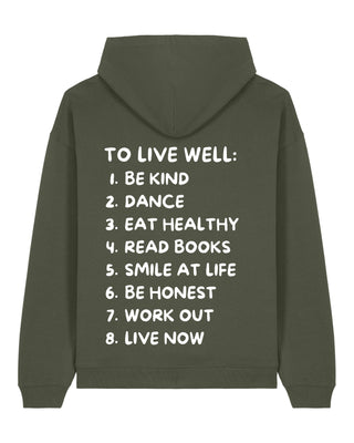 Hoodie Oversize "To Live Well"