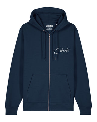 Hoodie à Zip Brodé "Liberté"