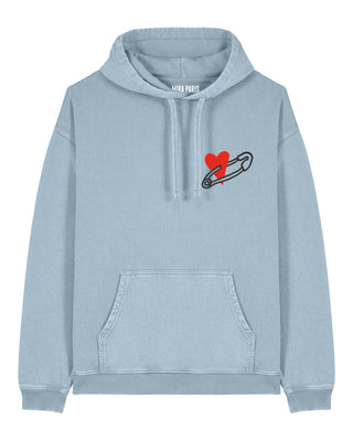 Hoodie Oversize Brodé "Coeur Pins"