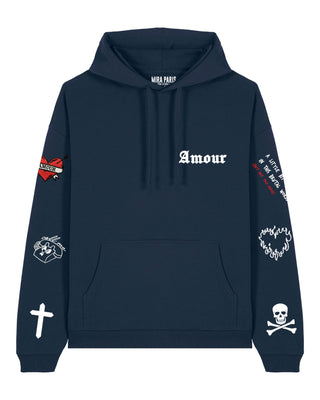 Hoodie Oversize Brodé "Amour Gothic"