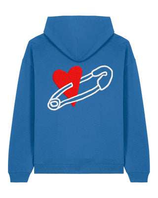 Hoodie Oversize Brodé "Coeur Pins"