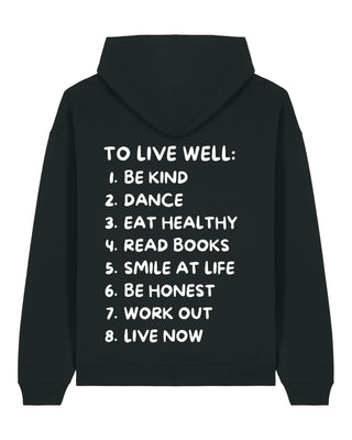 Hoodie Oversize "To Live Well"
