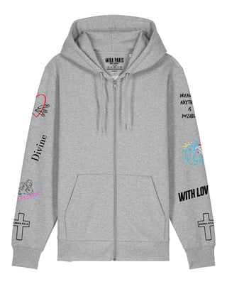 Hoodie à Zip Brodé "Be Kind"