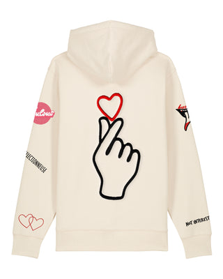 Hoodie à Zip Brodé "Moi Non Plus"