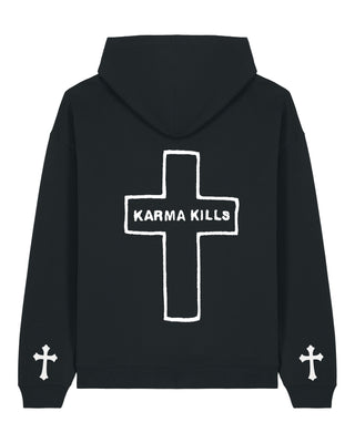 Hoodie Oversize Brodé "Karma Kills"