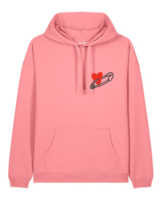 Hoodie Oversize Brodé "Coeur Pins"