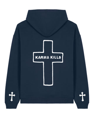 Hoodie Oversize Brodé "Karma Kills"