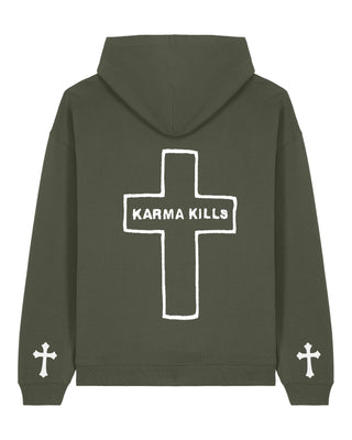 Hoodie Oversize Brodé "Karma Kills"