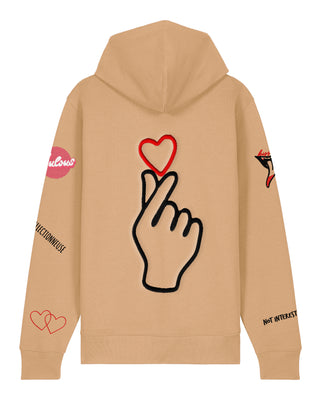 Hoodie à Zip Brodé "Moi Non Plus"