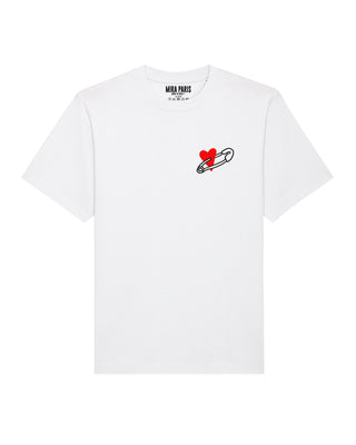 T-shirt Classic Brodé "Coeur Pins"
