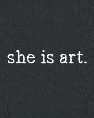 Hoodie Oversize Brodé "She Is Art"