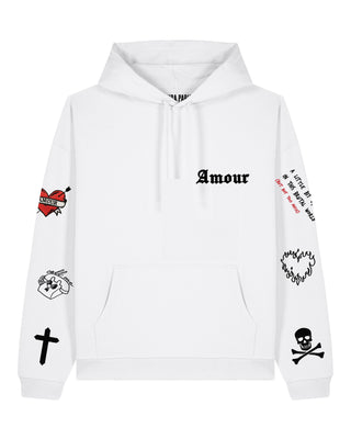 Hoodie Oversize Brodé "Amour Gothic"
