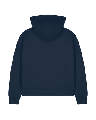 Cropped Hoodie à Zip Brodé "French Accent"