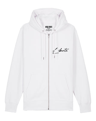 Hoodie à Zip Brodé "Liberté"