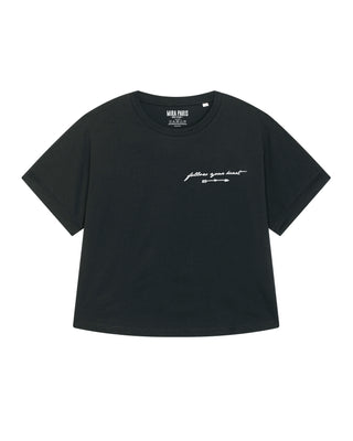 T-shirt Oversize Brodé "Follow Your Heart"