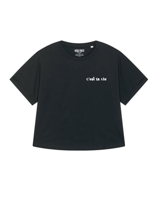 T-shirt Oversize Brodé "C'est La Vie"