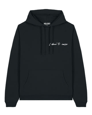 Hoodie Oversize Brodé "I Don't Care"
