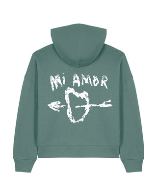 Cropped Hoodie Brodé "Mi Amor"