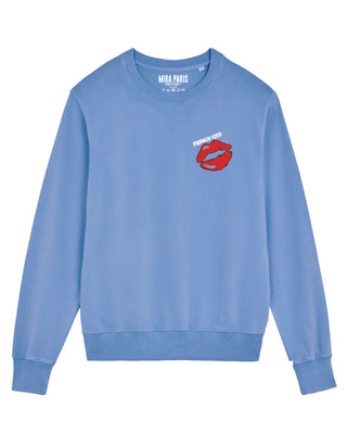 Sweatshirt Vintage Brodé "French Kiss"