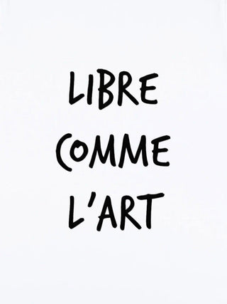 T-shirt Roll Up Brodé "Libre Comme l'art"