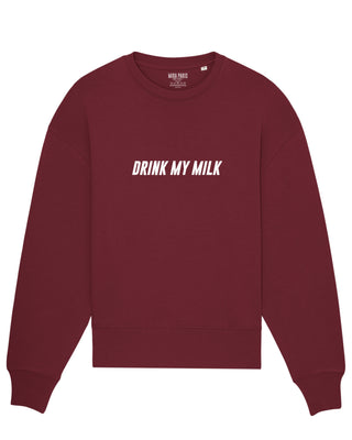 Sweatshirt Oversize Brodé "Drink My Milk"