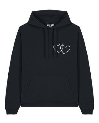 Hoodie Oversize Brodé "Double Heart"