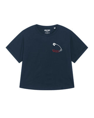 T-shirt Oversize Brodé "Heart Pins"