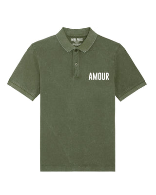 Polo Vintage Brodé "Amour"