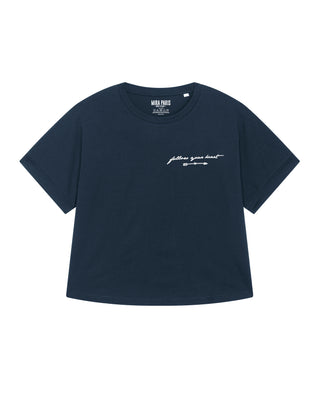 T-shirt Oversize Brodé "Follow Your Heart"