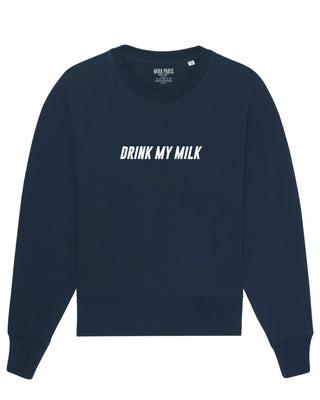 Sweatshirt Oversize Brodé "Drink My Milk"