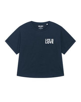 T-shirt Oversize Brodé "Life is Love"