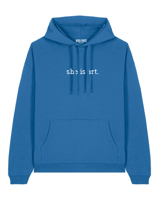 Hoodie Oversize Brodé "She Is Art"