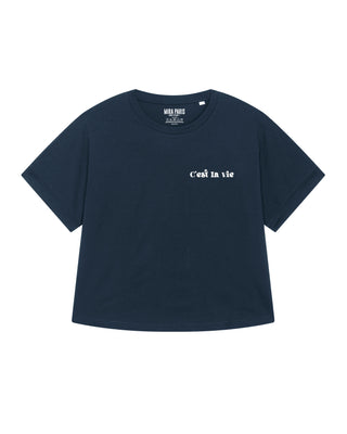 T-shirt Oversize Brodé "C'est La Vie"