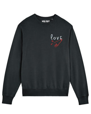 Sweatshirt Vintage Brodé "Love"