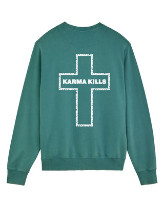 Sweatshirt Vintage Brodé "Karma Kills"