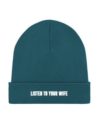 Beanie Classic Brodé "Listen to Your Wife"