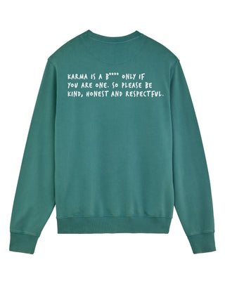 Sweatshirt Vintage Brodé "Karma is a B****"