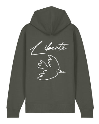 Hoodie à Zip Brodé "Liberté"