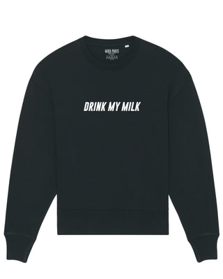 Sweatshirt Oversize Brodé "Drink My Milk"